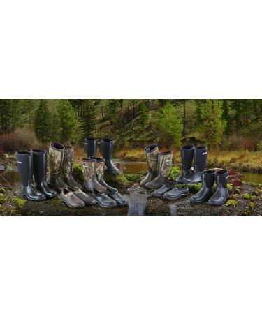 Guide Gear Men's Mid-High Bogger Waterproof Rubber Hunting Boots 5mm Neoprene Top - Size 12, Black - Buy Online on GoSupps.com