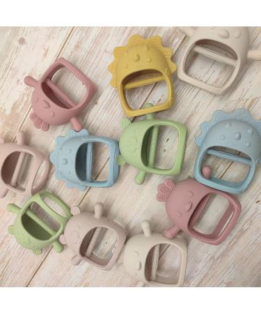 Non-Toxic Beige Animal Shaped Silicone Teething Mitten Toy - Buy Online on GoSupps.com