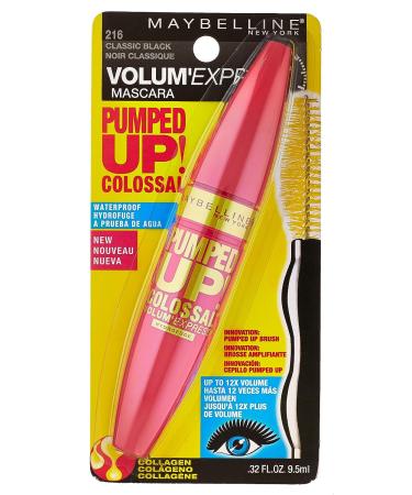 Maybelline Volum' Express Pumped Up! Colossal Waterproof Mascara - Classic Black 0.32 fl. oz - Buy Online on GoSupps.com