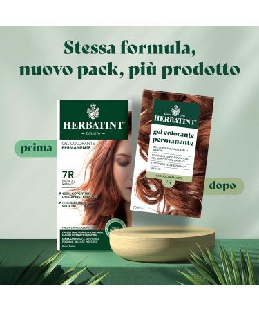  Herbatint Herbatint Permanent Hair Color Gel 7R Copper Blonde - 170 ml | Ammonia-Free 100% Gray Coverage | For Sensitive Skin with 8 Natural Organic Extracts - Buy Online on GoSupps.com