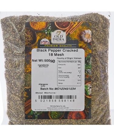 Old India Black Pepper Cracked 18 Mesh 500g - Premium Quality Spice - Buy Online on GoSupps.com
