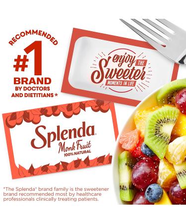 SPLENDA Naturals Monk Fruit Sweetener - 80 Count Packets | Zero Calorie Keto Sugar Substitute - Buy Online on GoSupps.com