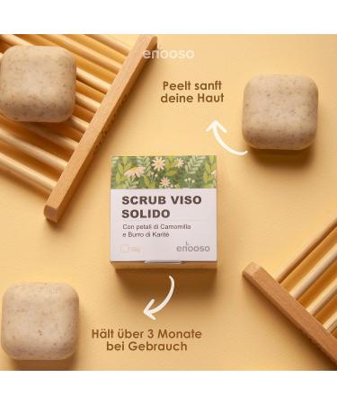 Enooso Organic Facial Cleanser for Acne-Prone Skin - Clay Aloe Vera & Chamomile - 100% Vegan & Plastic-Free 35g - Buy Online on GoSupps.com