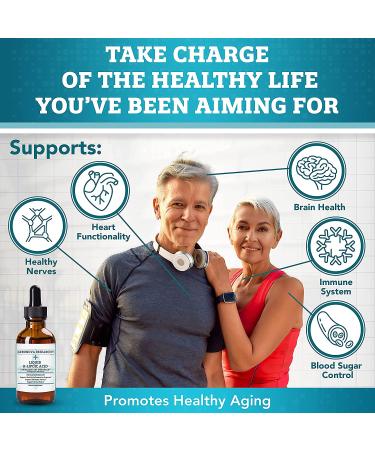 GeroNova Research Liquid R-Lipoic Acid 100mg 4oz | Premium R-Alpha Lipoic Acid Antioxidant for Nerve Pain Relief | Boosts Energy & Supports Inflammation | 4 Fl Oz - Buy Online on GoSupps.com