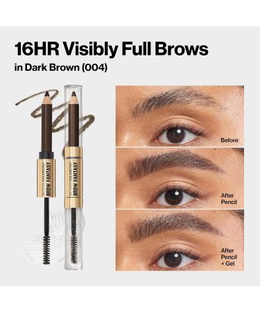 Revlon ColorStay Brow Fantasy 104 Dark Brown - All In One Eyebrow Powder Pencil & Shaping Gel | Smudge-Proof 16HR Long-Lasting Full Brows - Buy Online on GoSupps.com