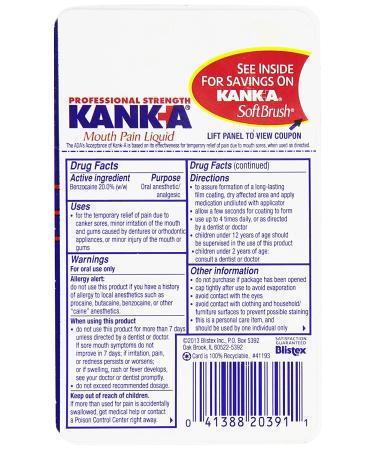 Blistex Kanka Mouth Pain Liquid Professional Strength 0.33 oz - Fast Relief for Oral Discomfort - Buy Online on GoSupps.com