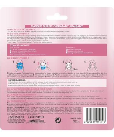 Garnier - SkinActive - Hydra Bomb Tissue Mask - Soothing and Hydrating - Dry and Sensitive Skin - Buy Online on GoSupps.com