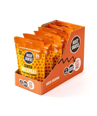 Healthy Snacks - Chip Shop Curry Chickpeas by Noisy Snacks - Vegan Snacks - Low Calorie High Protein Full of Fibre - Flavoured Chickpea Snacks (100g x 7) Chip Shop Curry Chickpeas 100g x 7