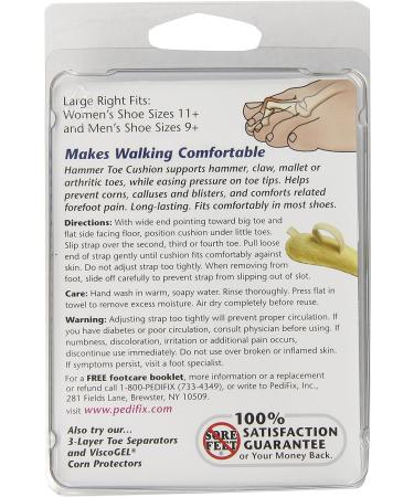 PediFix Hammer Toe Cushion - Large Right, 2 Count Yellow - Pack of 1 - Buy Online on GoSupps.com