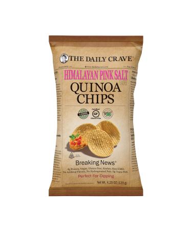 The Daily Crave Himalayan Pink Salt Quinoa Chips, 4.25 Oz (Pack Of 8) 4g Protein, 2g Fiber, Gluten-Free, Non-Gmo, Crunchy Salted 4.25 Ounce (Pack of 8)