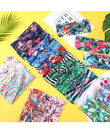 Boho Beach Headbands Set - 20 Pcs Floral Vintage Turban Headbands for Women - Buy Online on GoSupps.com
