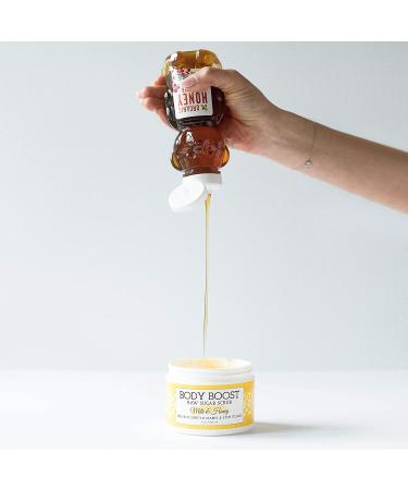 Body Boost Milk & Honey Sugar Scrub 8 oz - For Dry Skin, Stretch Marks, Scars - Pregnancy Safe - Allergen Free - Buy Online on GoSupps.com