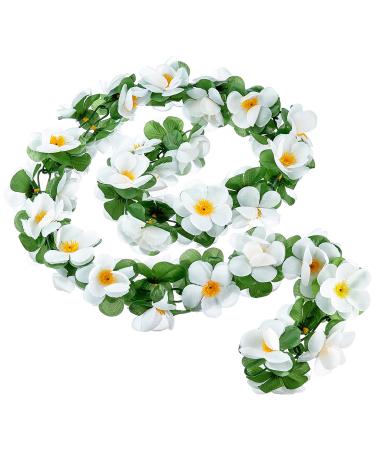 Basil bike decoration flower garland white