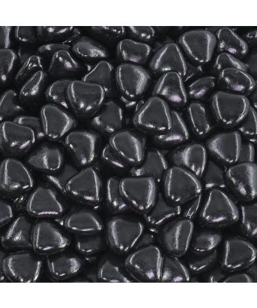 0.5kg Chocolate Cherries & Black Gloss Heart Dragees - Perfect Wedding & Guest Gifts | Gothic & Elegant Candy Bar Sweets - Buy Online on GoSupps.com