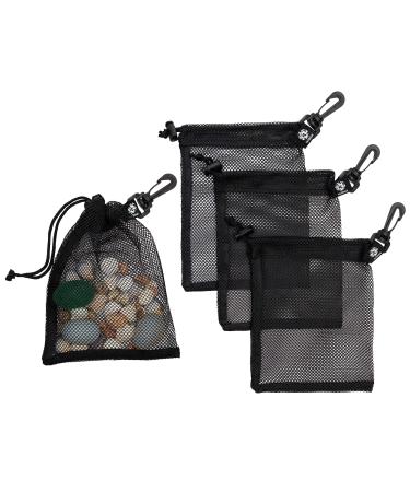 PALTERWEAR Mesh Drawstring Bag With Clip - Set of 4 (6 x 8 inch) Black - Buy Online on GoSupps.com