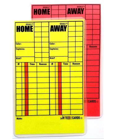 Soccer Write-on Referee Cards, Bright NEON Set