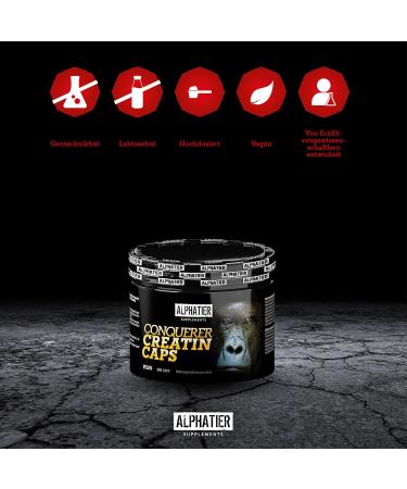 Buy Creapure Creatine Capsules - Vegan High-Dose 240 Caps - 750mg Pure Creatine Monohydrate from Alzchem Germany - International Shipping Available - Buy Online on GoSupps.com