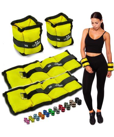 C.P.Sports Weighting cuff couple (2 Set) or combination packs for wrist & ankle |Weights for arms & legs |0.5kg - 8kg |Ankle Weights for fitness jogging endurance strength training gym couple 1 0kg - Buy Online on GoSupps.com