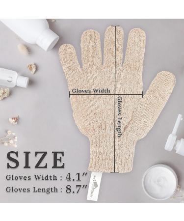 myHomeBody Exfoliating Shower Gloves - 2 Pairs Beige Bath Gloves for Dead Skin Removal | Best Exfoliating Gloves for Women - Buy Online on GoSupps.com