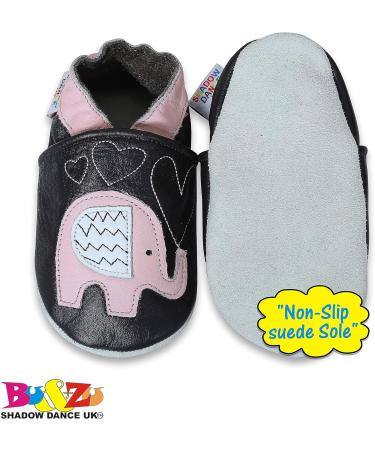 SHADOW DANCE UK Baby Shoes | Soft Sole Toddler Shoes | Leather Kids Winter Booties | Pink Blueelephants | 12-18 Months - Buy Online on GoSupps.com