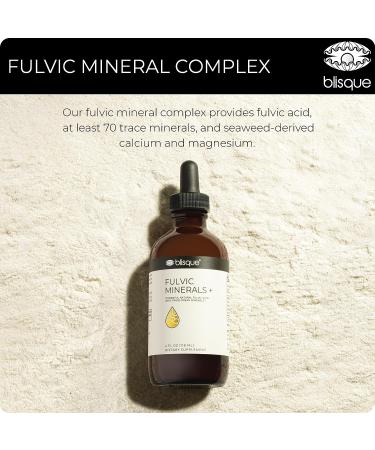 Blisque Natural Trace Mineral Drops with Fulvic & Humic Acid - Detox, Immune Support, Brain Booster - 4oz - Buy Online on GoSupps.com