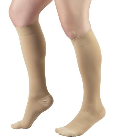 Truform Short Length Surgical Stockings | 18 mmHg Compression for Men & Women | Closed Toe Beige | Medium Size (1 Pair) - International Shipping Available - Buy Online on GoSupps.com