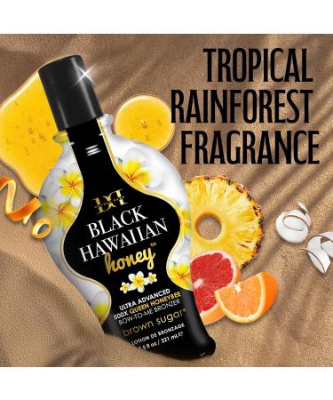 Brown Sugar Double Dark Black Hawaiian Honey Tanning Lotion Ultra Advanced 500X Black Bronzer with Queen Honeybee Complex & Hawaiian Extracts 7.5 Fl Oz - Buy Online on GoSupps.com