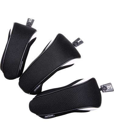 Sword & Shield Sports 3pcs/Set Black Golf Club Headcovers - Driver #1 3 5 Fairway Wood Cover - Buy Online on GoSupps.com