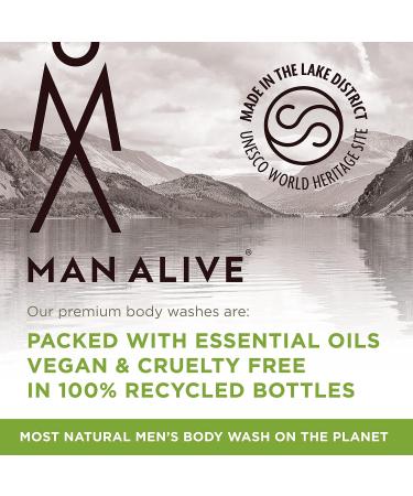MAN ALIVE Cedarwood & Ylang Shower Gel for Men 500ml - Vegan Formula - Ideal Men's Grooming Gift - SLS Free - Pack of 1 - Buy Online on GoSupps.com