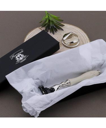 Haryali London Razor for Men - Perfect Ivory Handle Shaving Razor | Premium Quality & International Shipping - Buy Online on GoSupps.com