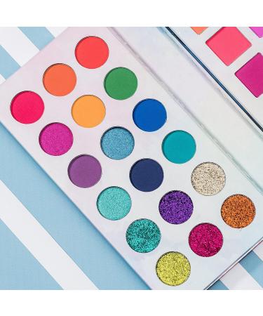 Shop Beauty Glazed 105 Colors Eyeshadow Palette Matt Glitter & Shimmer | Foxkiker All-in-One Makeup Palette | International Shipping Available - Buy Online on GoSupps.com