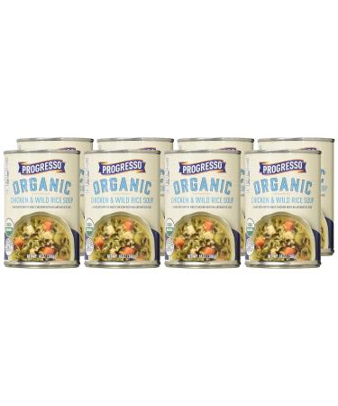 Progresso Organic Chicken and Wild Rice Soup 14 oz Can - Pack of 8 - Buy Online on GoSupps.com