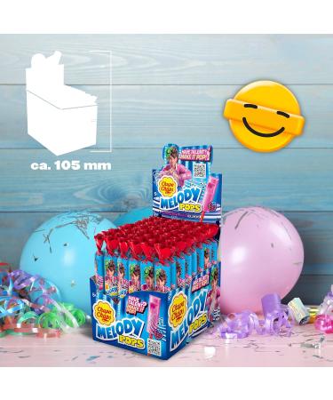 Chupa Chups Melody Pops Strawberry - 48 Fruity Flute Lollipops for Parties & Birthdays | International Shipping - Buy Online on GoSupps.com
