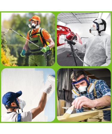 AirGearPro G-750 Respirator Full Face Mask with A1P2 Filters Anti-Gas Anti-Dust | Gas Mask Ideal for Painting Woodworking Construction Sanding Spraying Chemicals DIY etc - Buy Online on GoSupps.com