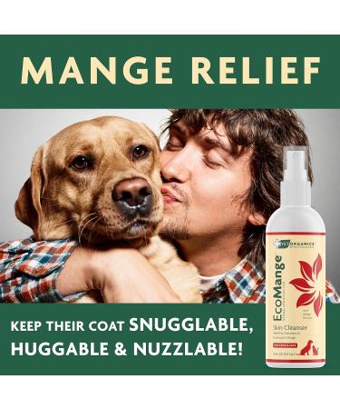 EcoMange Mange Relief for Dogs & Cats 8 Oz. Cat & Dog Itch Relief Sarcoptic & Demodectic Mite Spray Herbal Extract & Essential Oil Itch Relief for Dogs Natural Cat & Dog Sprays by Vet Organics - Buy Online on GoSupps.com