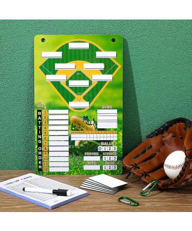 Magnetic Baseball Dugout Board Set - 100 Lineup Cards, 80 Tabs, 2 Hooks, 2 Markers - Coach Display for Softball/Baseball Game - Buy Online on GoSupps.com