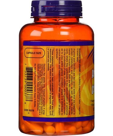 Arginine & Citrulline 500/250mg - 120 Capsules (2 Pack) - 240 Total Capsules - Buy Online on GoSupps.com