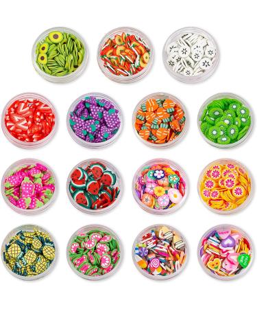 Crafare 15 Boxes Fruit Nail Art Slices - 3D Fruits Confetti for DIY Crafts, Slime Making, and Cellphone Decoration - Buy Online on GoSupps.com