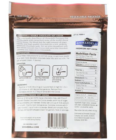 Ghirardelli Double Chocolate Hot Cocoa - 10.5 oz Pack of 6 | Premium Quality - Buy Online on GoSupps.com