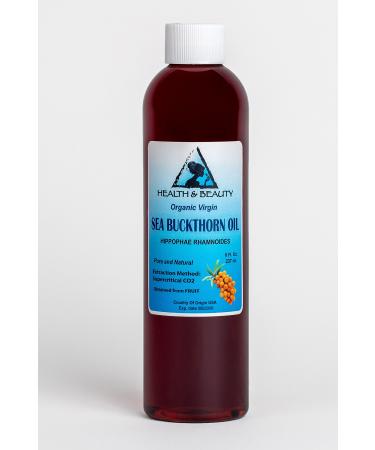 Sea Buckthorn Oil Organic Unrefined Virgin Supercritical CO2 Extracted Pure 8 oz 237 ml