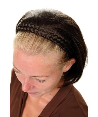 WIG ME UP 90606-6 Half Wig Hairpiece with Braided Headband | Short Shoulder Length Straight Brown (6) - 30 cm | Elegant Style for International Shipping - Buy Online on GoSupps.com