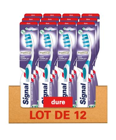 Signal toothbrush Dure 12 pieces Integral 8 Soin Complet for perfect oral hygiene recyclable (12 pieces) Integral 8 intensive care 12 pieces (1 Pack)