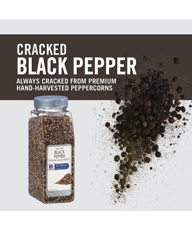 McCormick Culinary Cracked Black Pepper 16 oz - Premium Peppercorns for Kabobs, Steak, Marinades & Salads - 1 lb Container - Buy Online on GoSupps.com