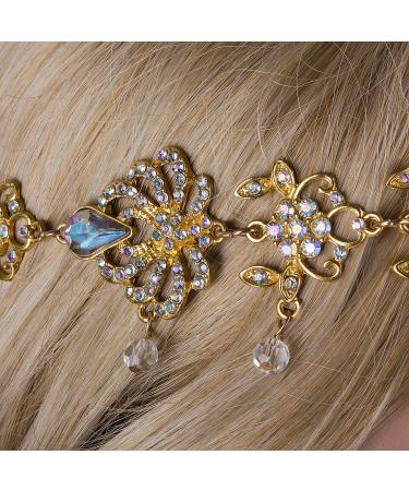 Bridal Headband and Earrings Crystal Jewelry Set for Women - Wedding Tiara Rhinestone Hair Accessories - Buy Online on GoSupps.com