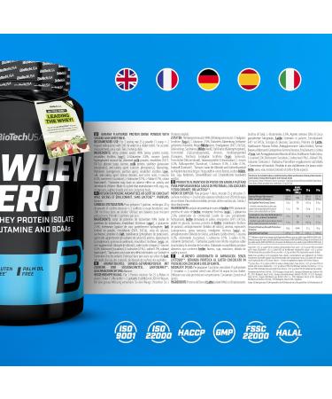 BioTechUSA Iso Whey Zero | Premium Whey Protein Isolate | Grass-Fed | Enzyme-Free | Sugar- and Gluten-free 908 g Banane - Buy Online on GoSupps.com
