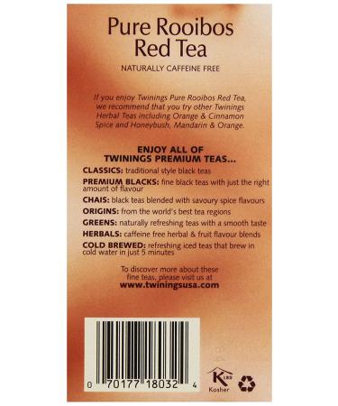 Twinings Red African Rooibos Tea - 20 Count - Premium Herbal Tea - Buy Online on GoSupps.com