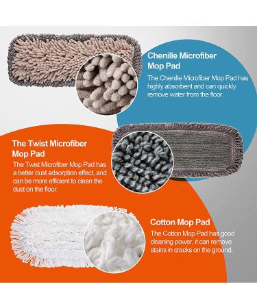 CLEANHOME Mops for Floor Cleaning with 3 Different Washable Mop Pads and Extendable 55 Long Handle  Multifunction Dust Mop for Hardwood Marble Tile Floor Mopping Mop two - Buy Online on GoSupps.com