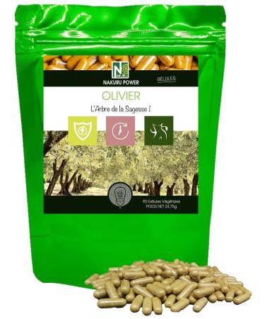 NAKURU | Olive Tree | Power Range | Made in France | “The Tree of Wisdom!” (90 Vegetable Capsules of 275mg / Net Weight: 24.5g)