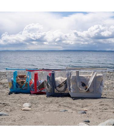VENO Clear Vinyl PVC Tote Stadium Approved Bag Set of 2 Gray - Beach Pool Outdoor Transparent Pack - Buy Online on GoSupps.com