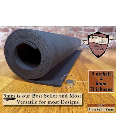 EVA Foam Cosplay Sheet 6mm Thick - Black/White - Large 35x59 - Ultra High Density 85 kg/m3 - The Foamory - Buy Online on GoSupps.com
